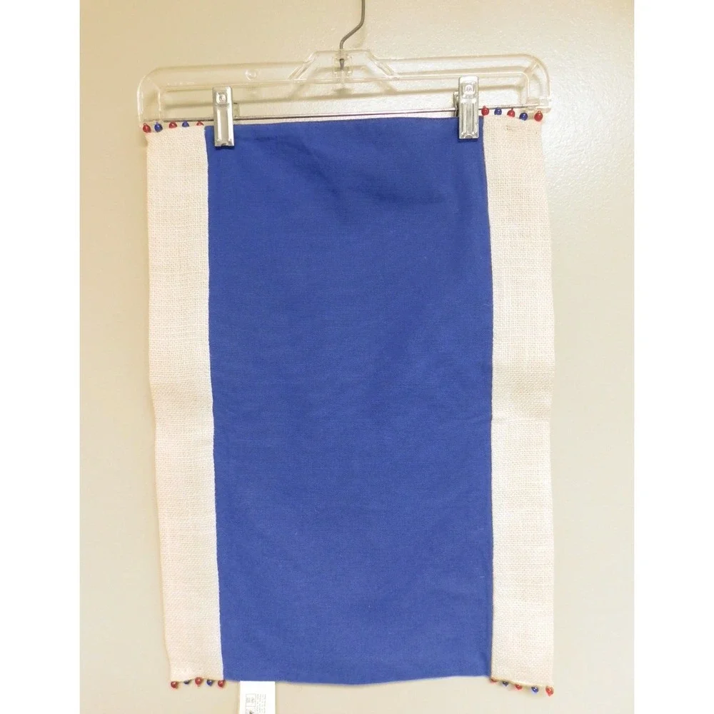 Pier One Imports Red/Blue Reversible‎ Beaded Placemats Set of 4